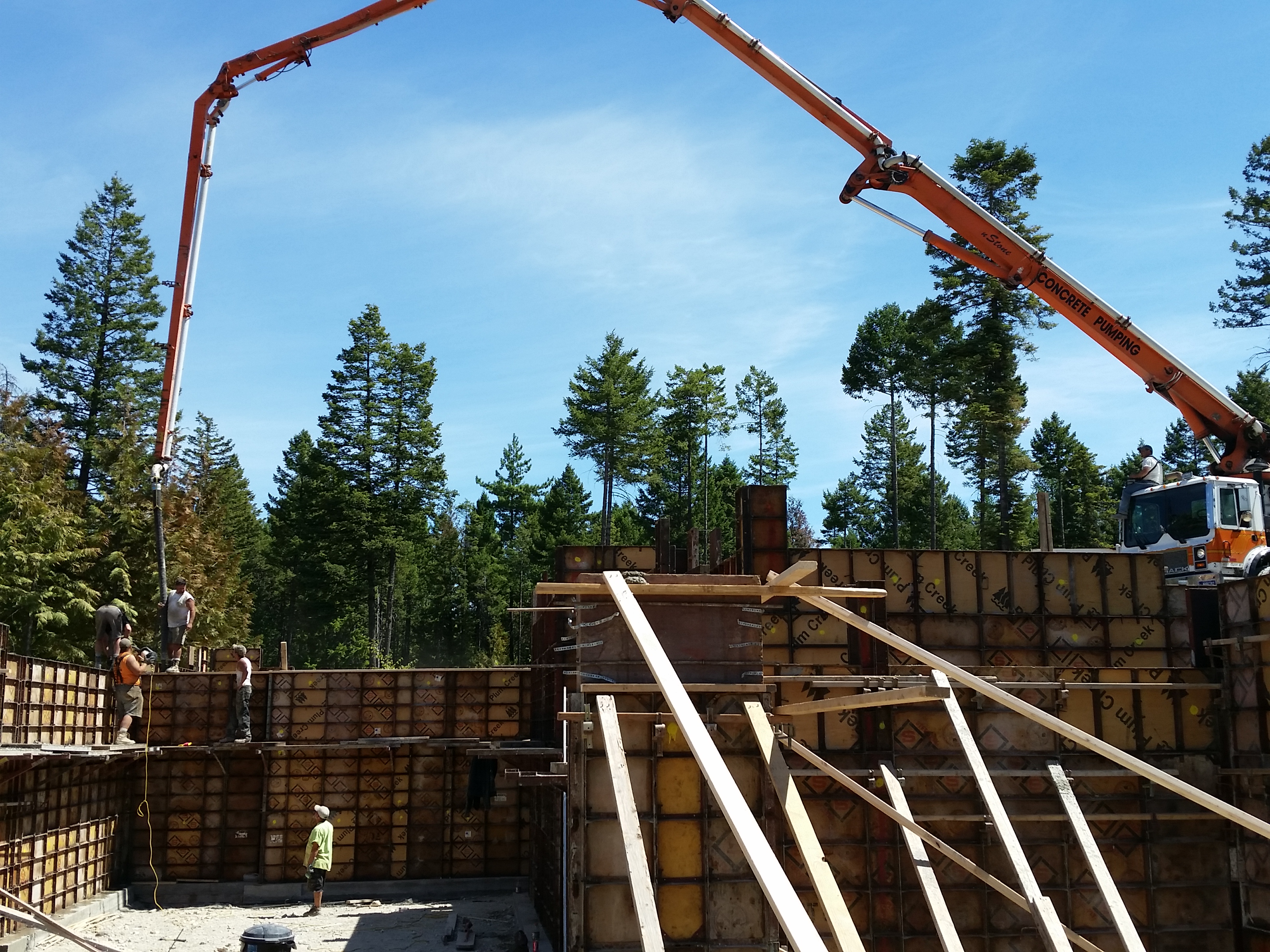 Building the Foundation at New Custom Home in Whitefish MT