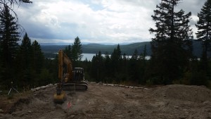 Site Work Excavation Whitefish MT Moving Dirt At the Newest Project In Iron Horse Development