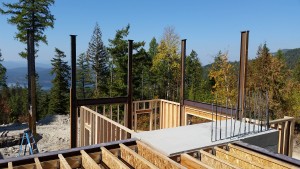 Framing the First Level of A New Custom Home Framing the First Lower Level